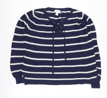 Womens UK Size S Old Navy Blue Pullover Jumper