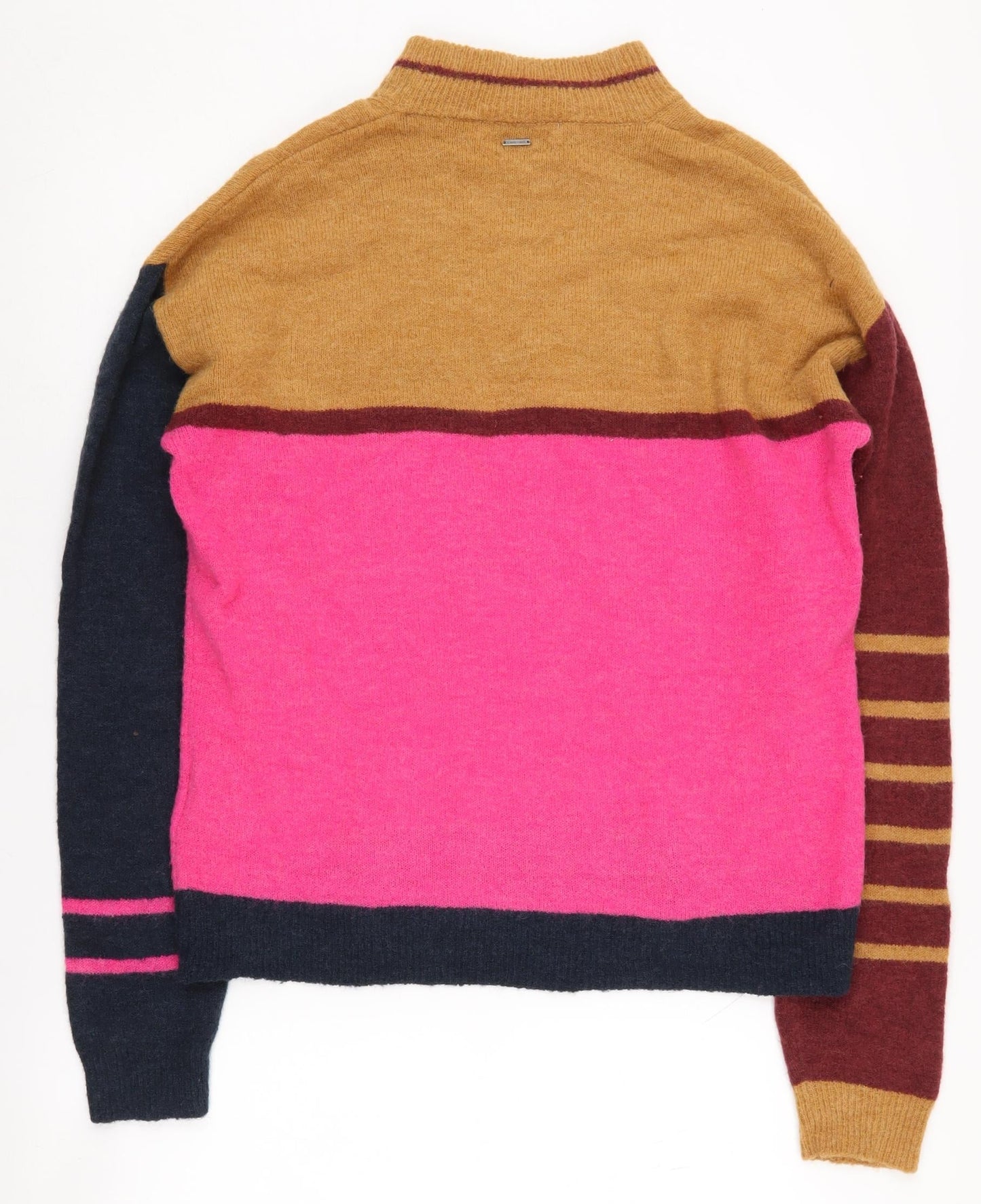 Pulz Jeans Women's Multicoloured High Neck Pullover Jumper