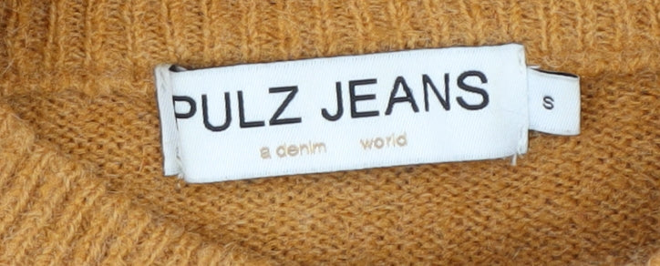 Pulz Jeans Women's Multicoloured High Neck Pullover Jumper