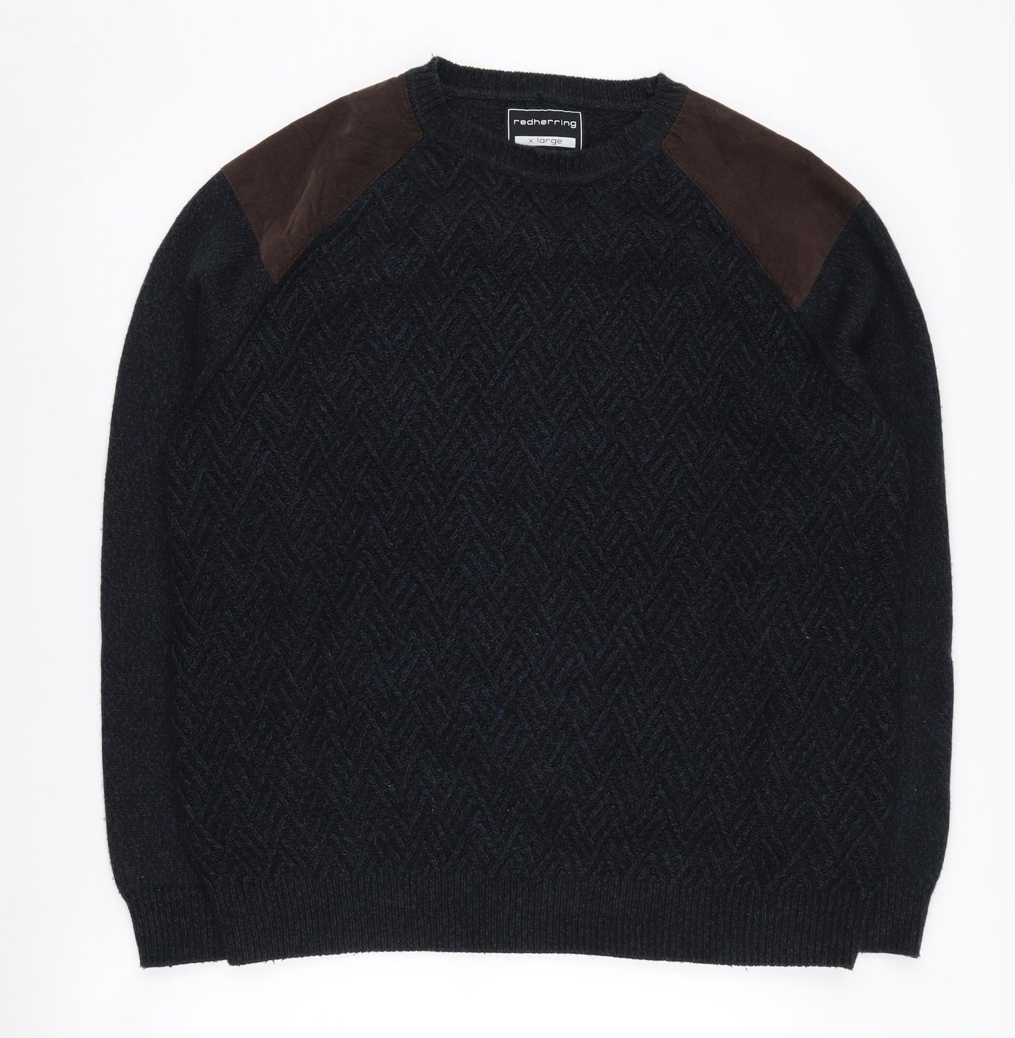 Red Herring Men's XL Black Pullover Jumper