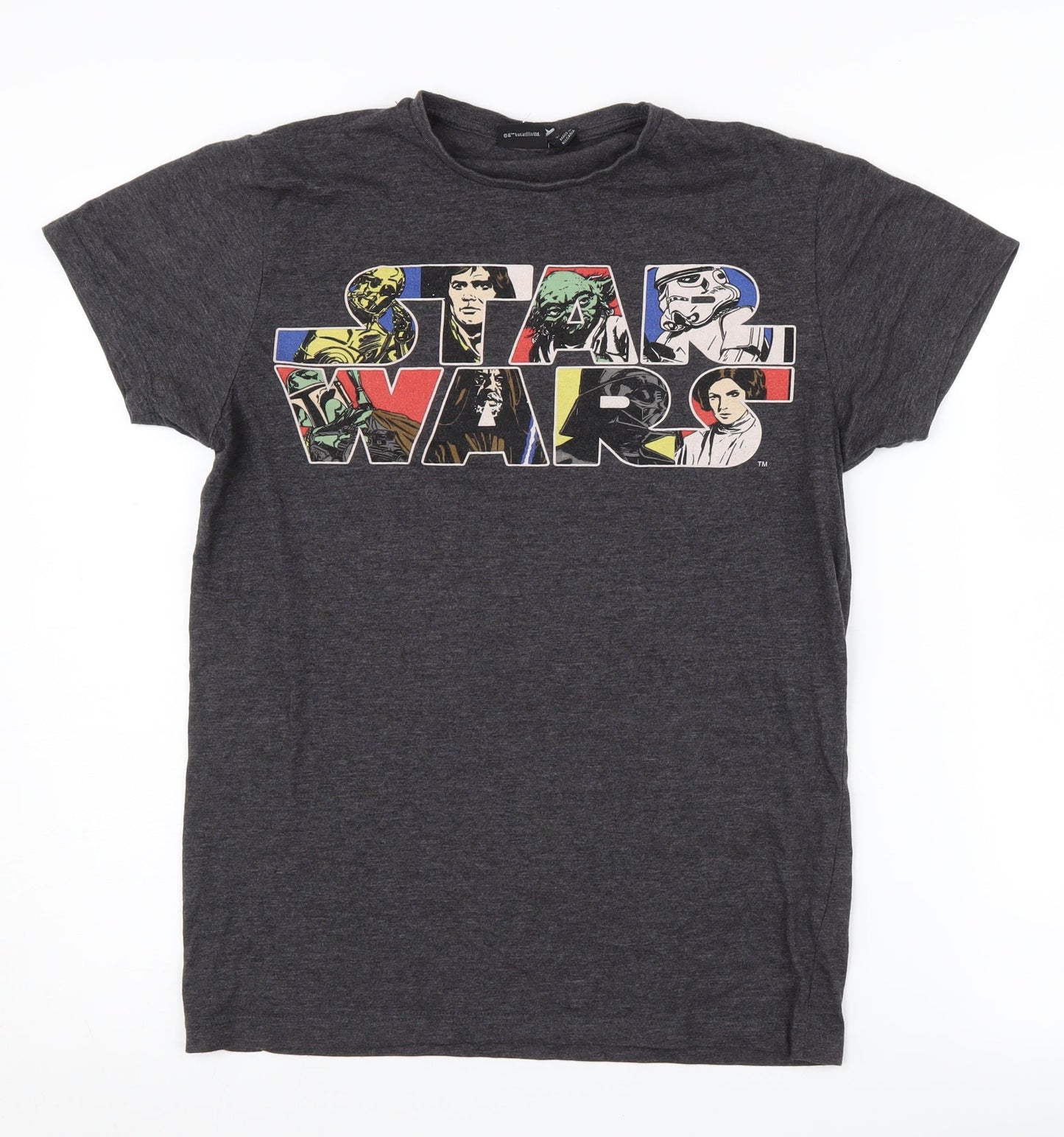 Star Wars Men's Grey Graphic T-Shirt Size S