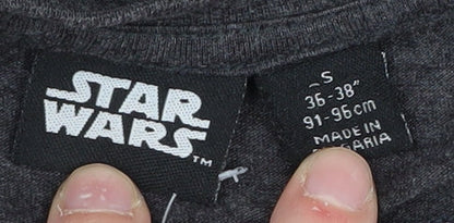 Star Wars Men's Grey Graphic T-Shirt Size S