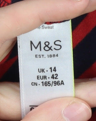Womens UK Size 14 Marks and Spencer Multicoloured Pullover Jumper