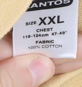 Zantos Men's Beige 2XL Polo Short Sleeve Cotton