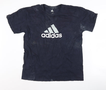 Adidas Men's Black Logo T-Shirt, Size L
