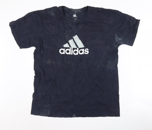 Adidas Men's Black Logo T-Shirt, Size L