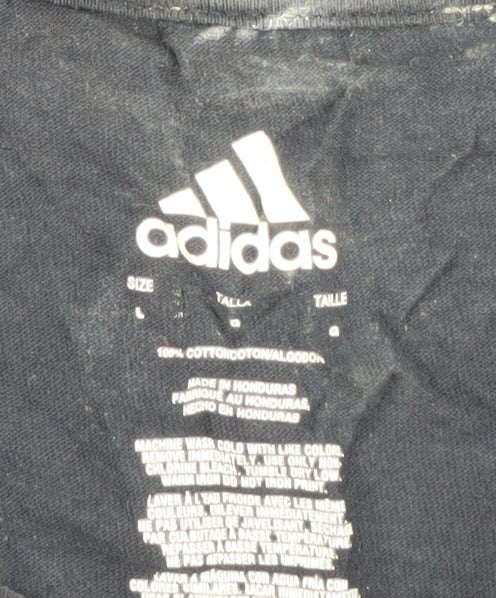 Adidas Men's Black Logo T-Shirt, Size L