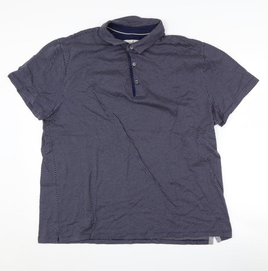 Jasper Conran Men's Blue XL Short Sleeve Polo
