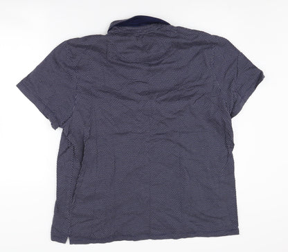 Jasper Conran Men's Blue XL Short Sleeve Polo