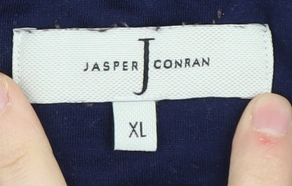 Jasper Conran Men's Blue XL Short Sleeve Polo