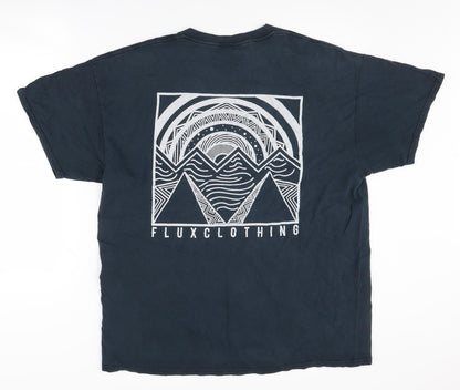 Flux Men's XL Black Graphic Tee - Short Sleeve