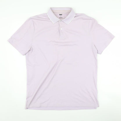 DKNY Men's Purple Polo Shirt, Medium, Short Sleeve