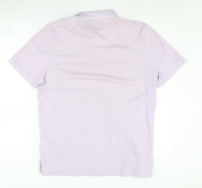 DKNY Men's Purple Polo Shirt, Medium, Short Sleeve