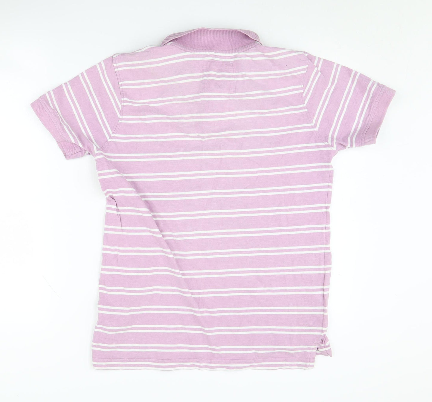 Crew Clothing Men's Pink Striped Polo Shirt - M