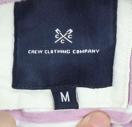 Crew Clothing Men's Pink Striped Polo Shirt - M