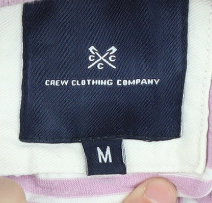 Crew Clothing Men's Pink Striped Polo Shirt - M