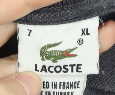 Lacoste Men's Grey XL Cotton Polo Shirt