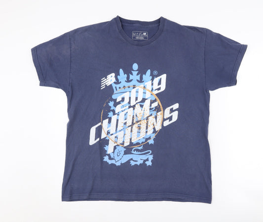 New Balance Men's Blue Graphic Sports T-Shirt L