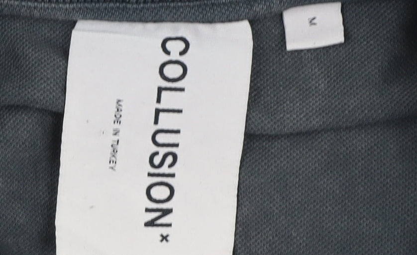 Mens UK Size M COLLUSION Black  T-Shirt