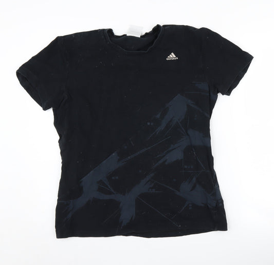 Adidas Men's M Black Short Sleeve Crew Neck T-Shirt