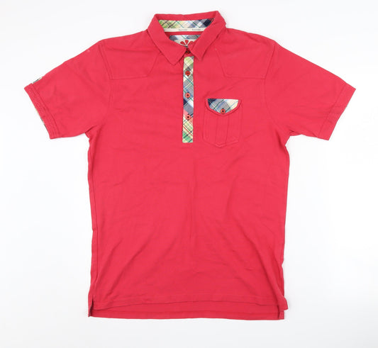 Komodo Men’s Red Cotton Polo Shirt Size 3