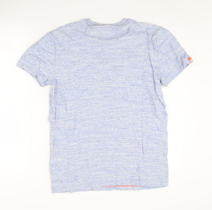 Superdry Men's Blue T-Shirt L Jersey Crew Neck