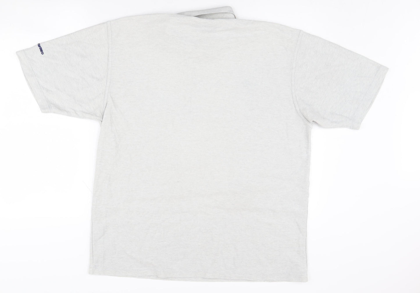 Umbro Men's Grey Polo Shirt L Casual Sportswear