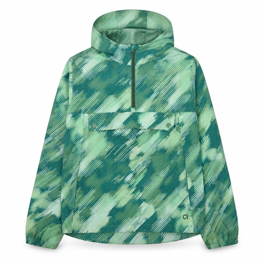 Front view of GapFit boys’ green anorak jacket 12-13 years