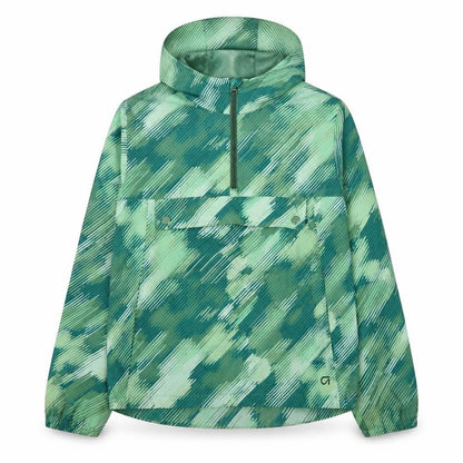 Front view of GapFit boys’ green anorak jacket 12-13 years
