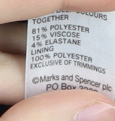 Marks and Spencer Women's Black Pencil Skirt, Size 12