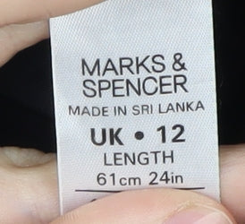 Marks and Spencer Women's Black Pencil Skirt, Size 12