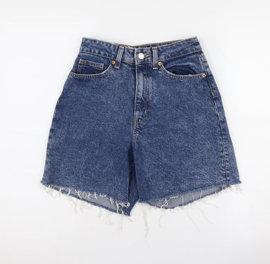 H&M Women's Blue Cut-Off Denim Shorts, Size 6