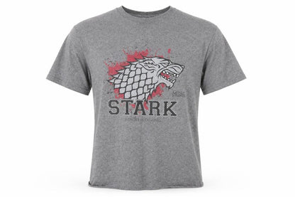 Front view of Game of Thrones Stark Grey T-Shirt L unisex