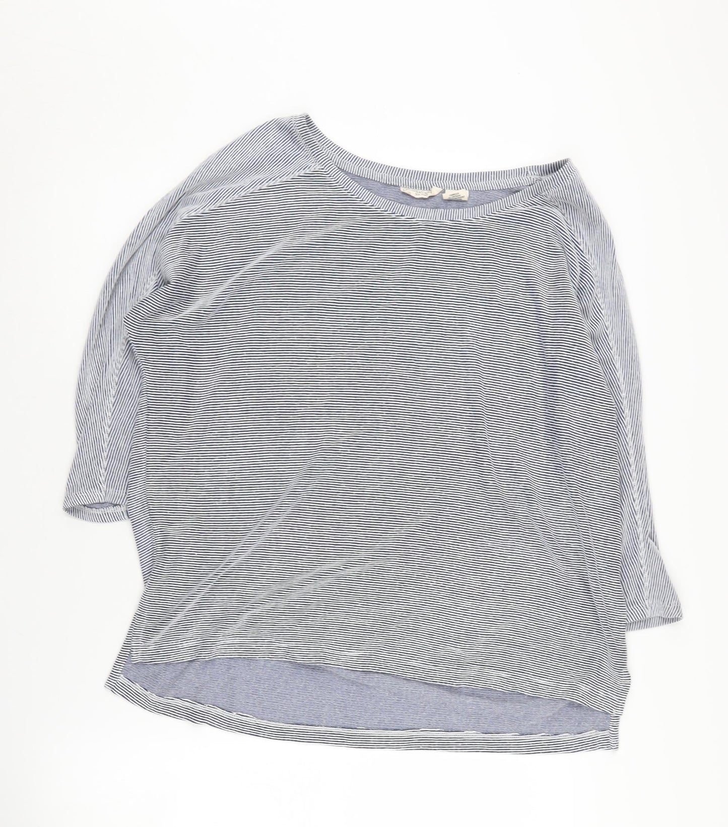 Christian Siriano Women's Blue Striped Pullover Jumper L