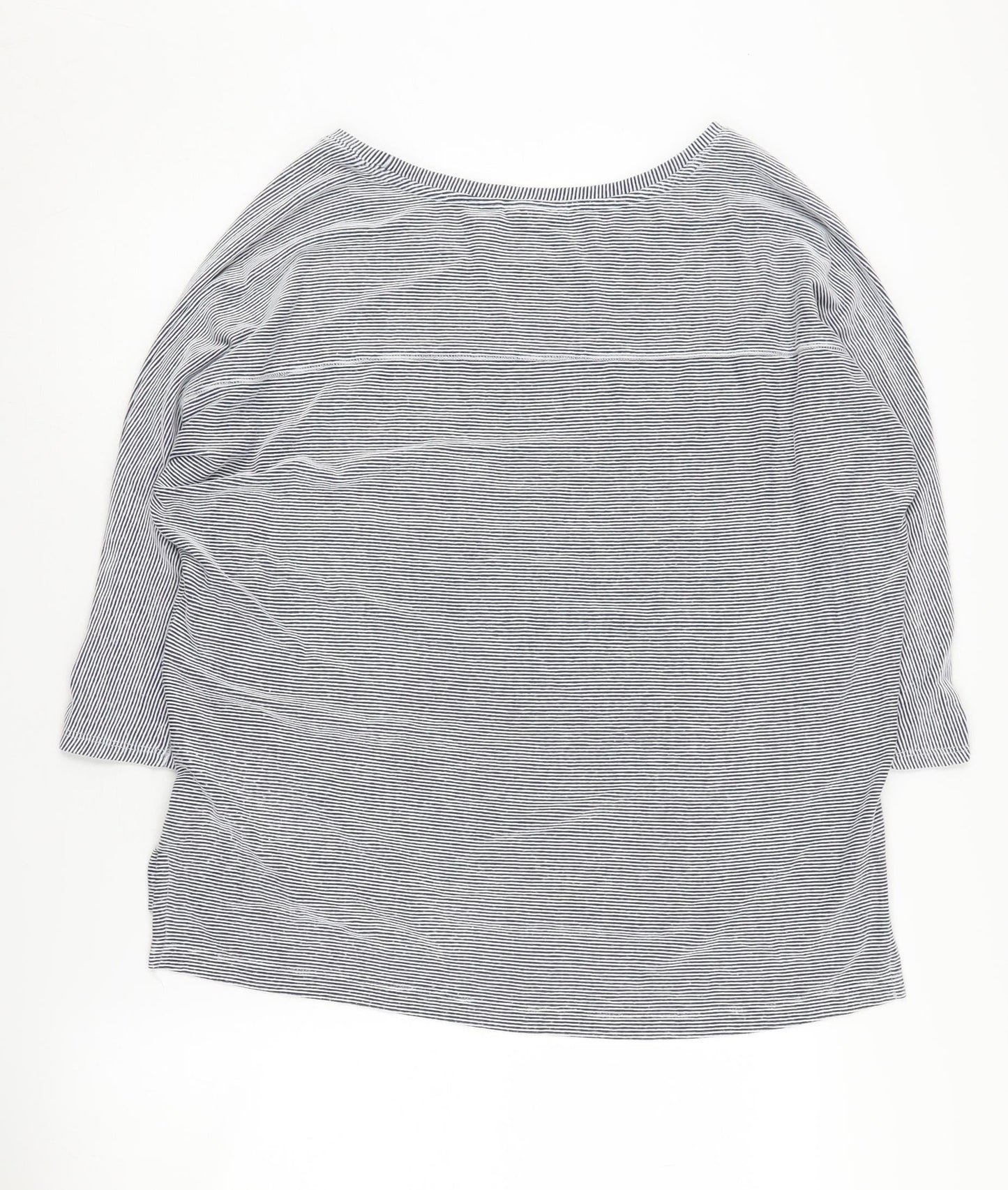 Christian Siriano Women's Blue Striped Pullover Jumper L