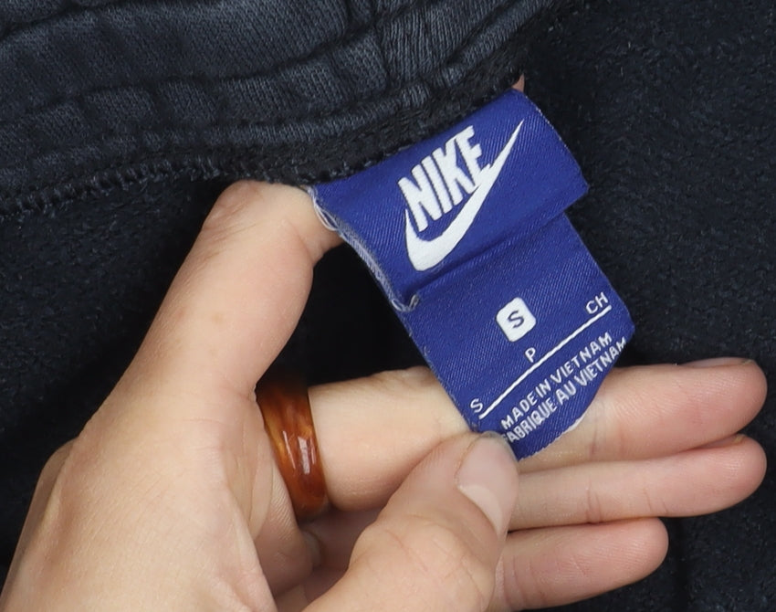 Nike Men's Black Jogger Trousers - S, Elastic Waist