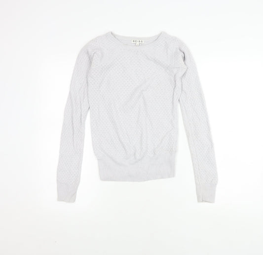Womens UK Size XS Reiss Grey Pullover Jumper