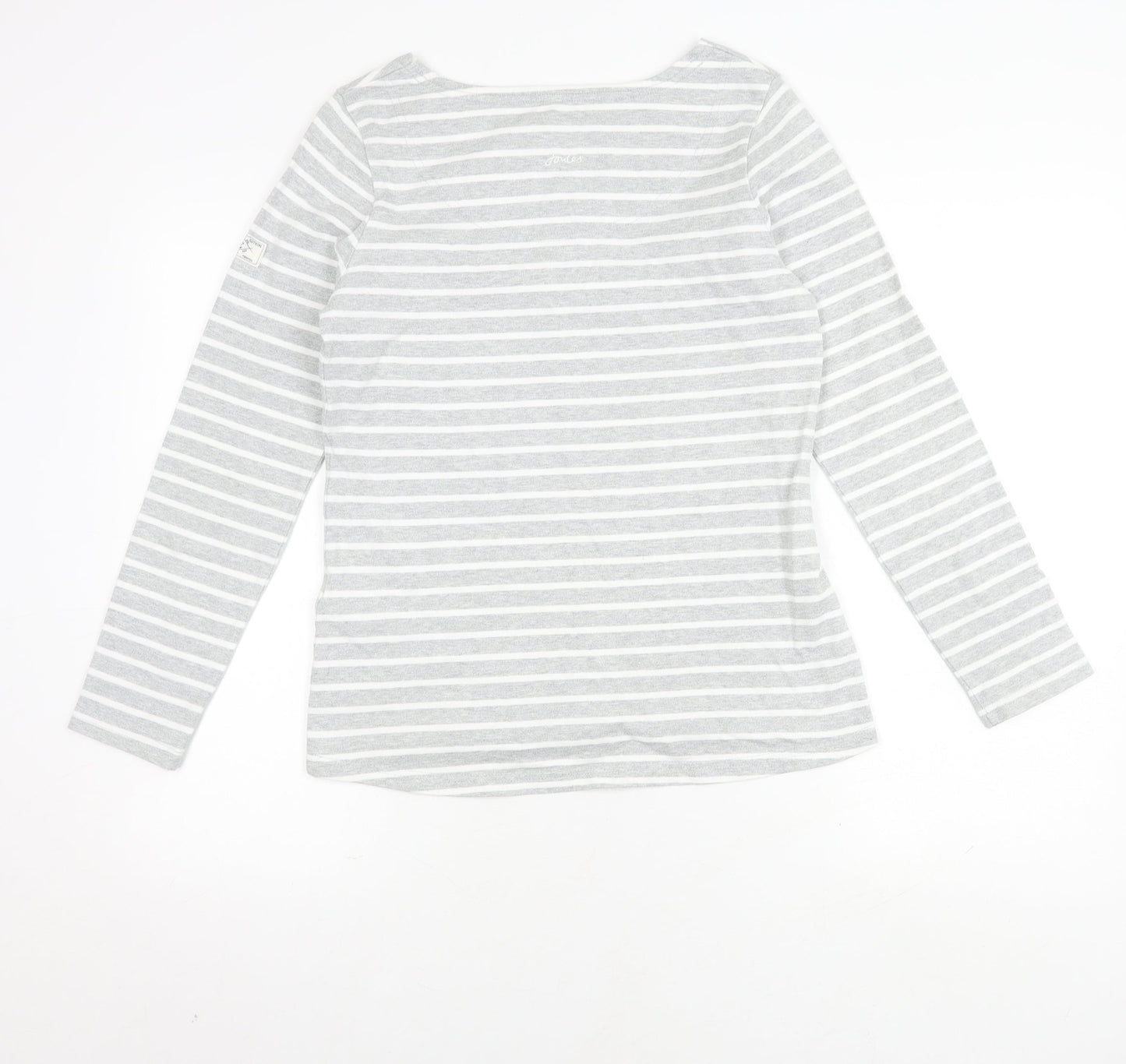 Womens UK Size 10 Joules Grey Basic T-Shirt