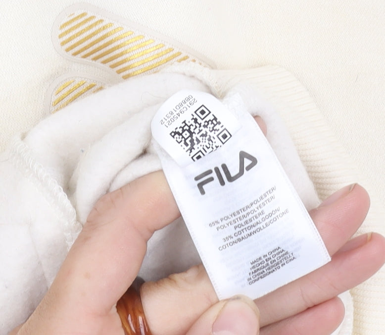 Fila Unisex Ivory Full Zip Hoodie XS