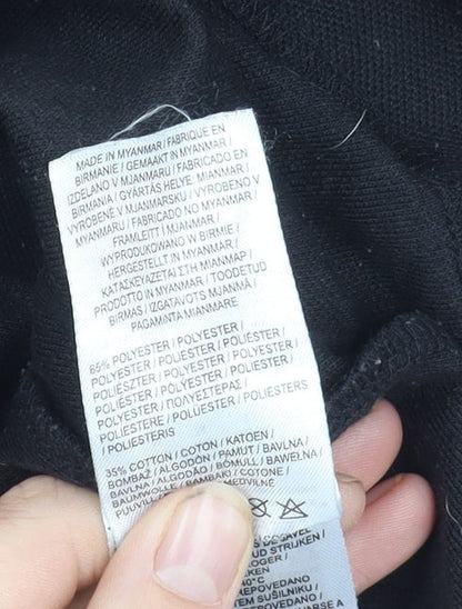 Slazenger Men's Black Polo Shirt M Short Sleeve