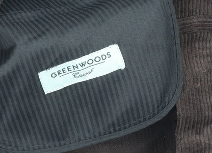 Greenwoods Men's Black Corduroy Trousers, 42in Waist