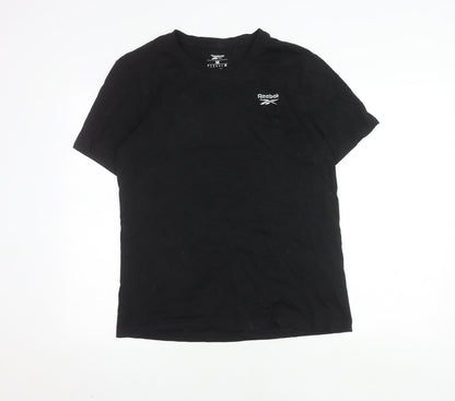 Reebok Men's Black Medium Cotton T-Shirt