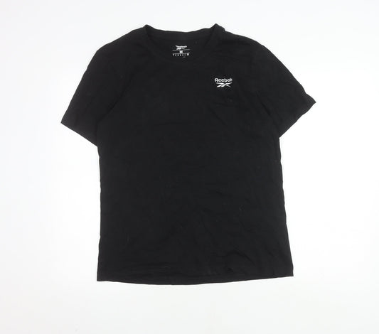 Reebok Men's Black Medium Cotton T-Shirt