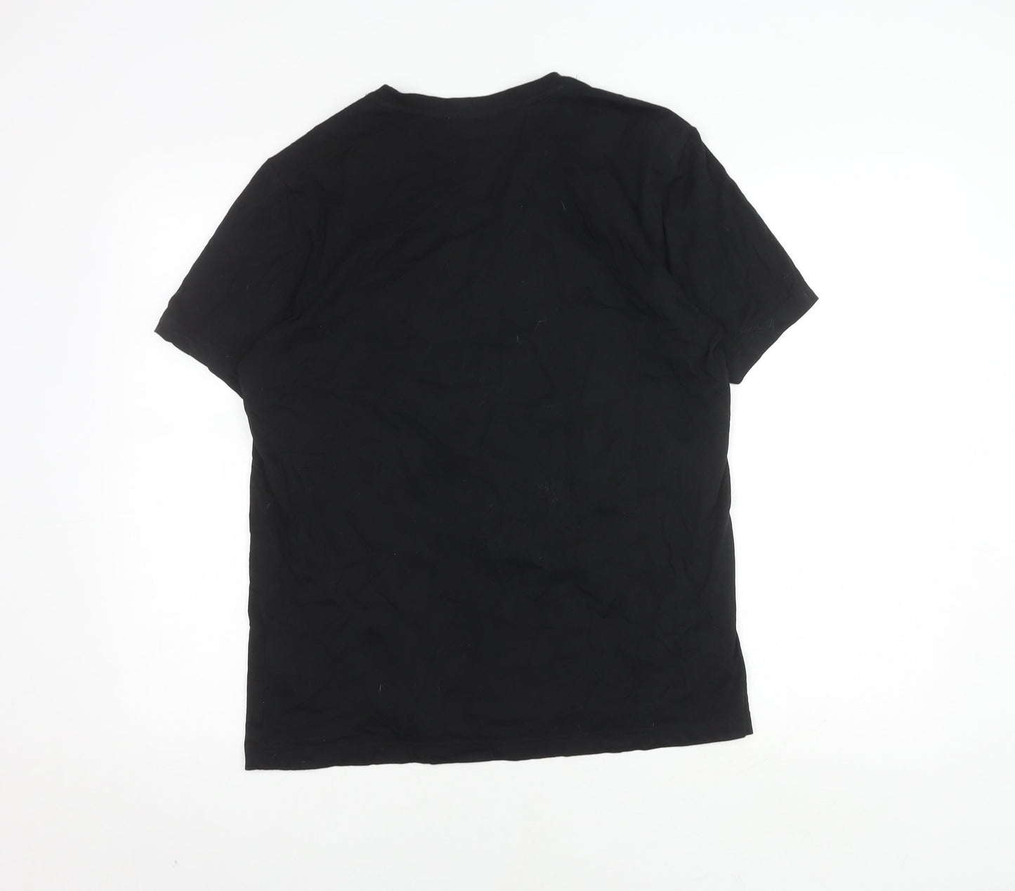 Reebok Men's Black Medium Cotton T-Shirt