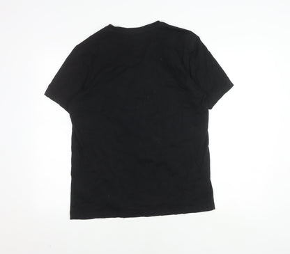 Reebok Men's Black Medium Cotton T-Shirt