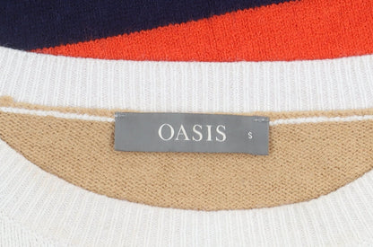 Womens UK Size S Oasis Multicoloured Pullover Jumper