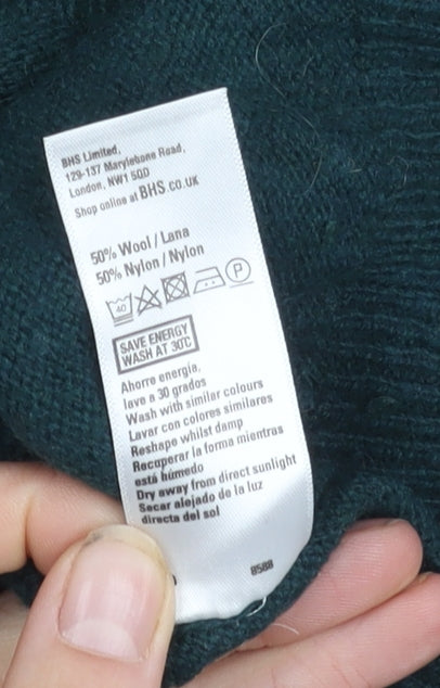 Atlantic Bay Men's Green Wool Pullover Jumper - L