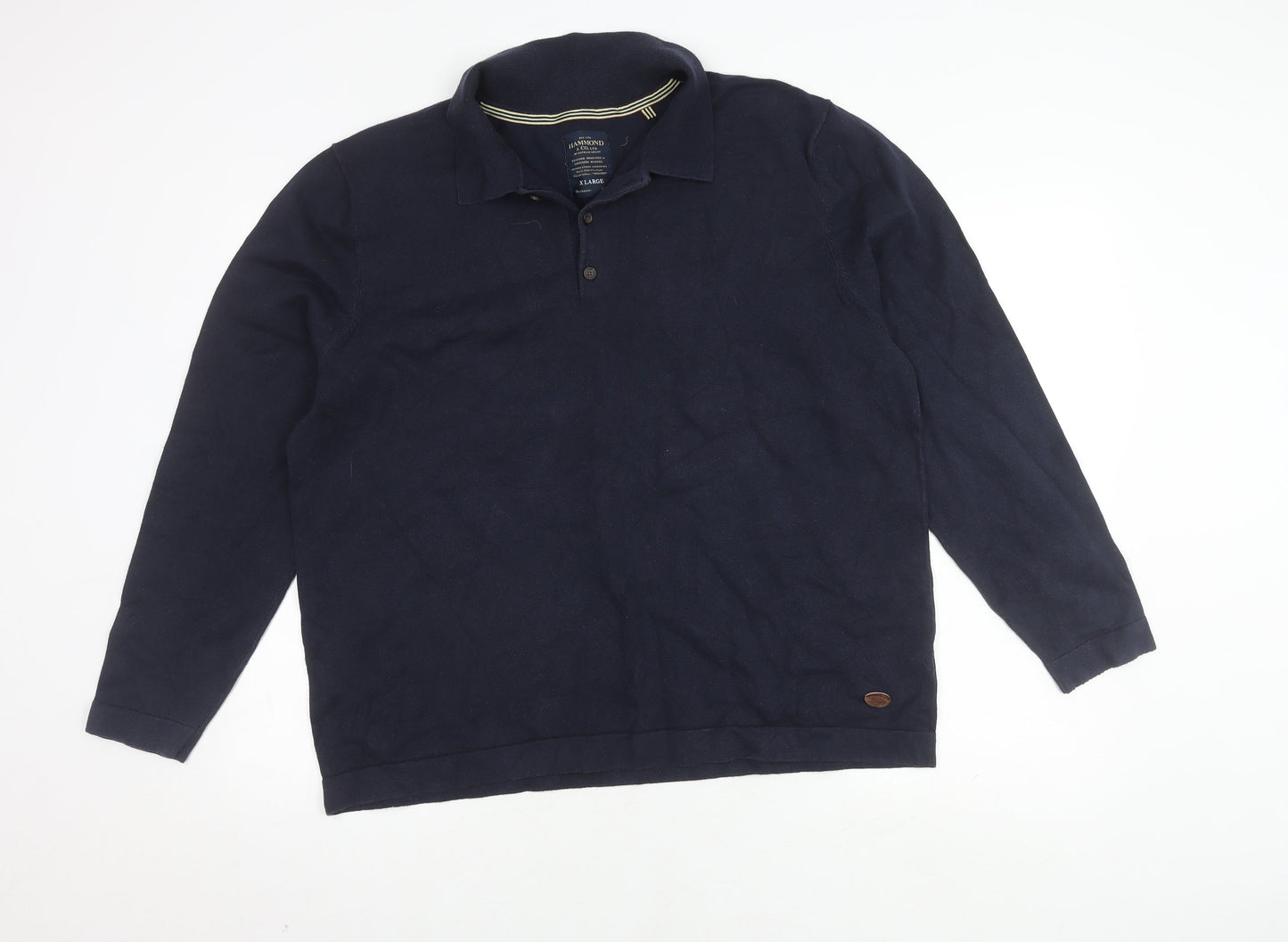 Hammond & Co. Men's Blue XL Long Sleeve Polo