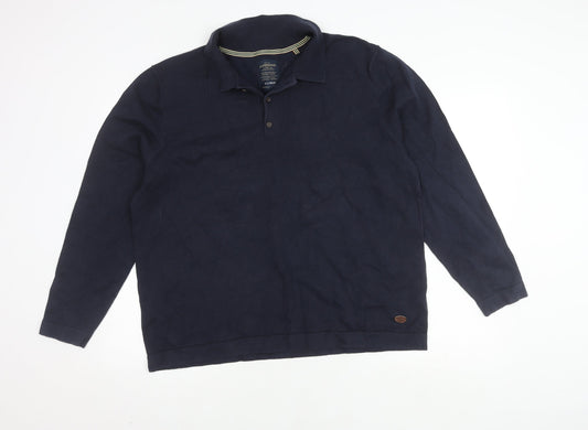 Hammond & Co. Men's Blue XL Long Sleeve Polo