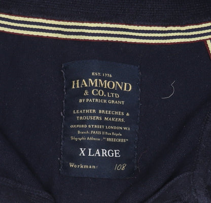 Hammond & Co. Men's Blue XL Long Sleeve Polo